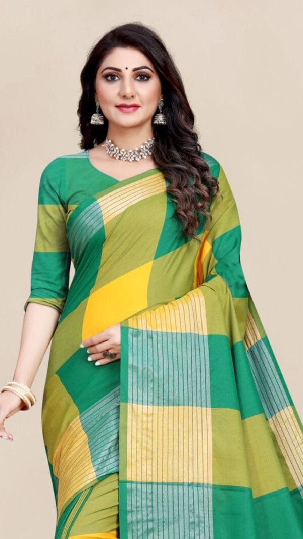 New Design Cotton Daily Wear Saree 05 🥻 Saree Fabric - Cotton 🛍blouse – Cotton Rate: 550/- Only Free Shipping All Over India