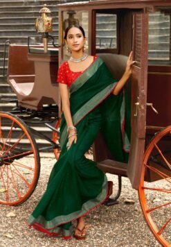 New Linen Silk with Sequence Saree with Mask 06