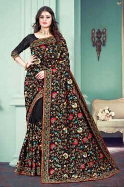 New Latest Design Full Embroidery Work Saree 02