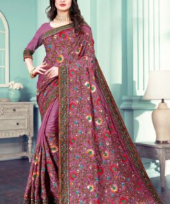 New Latest Design Full Embroidery Work Saree 04
