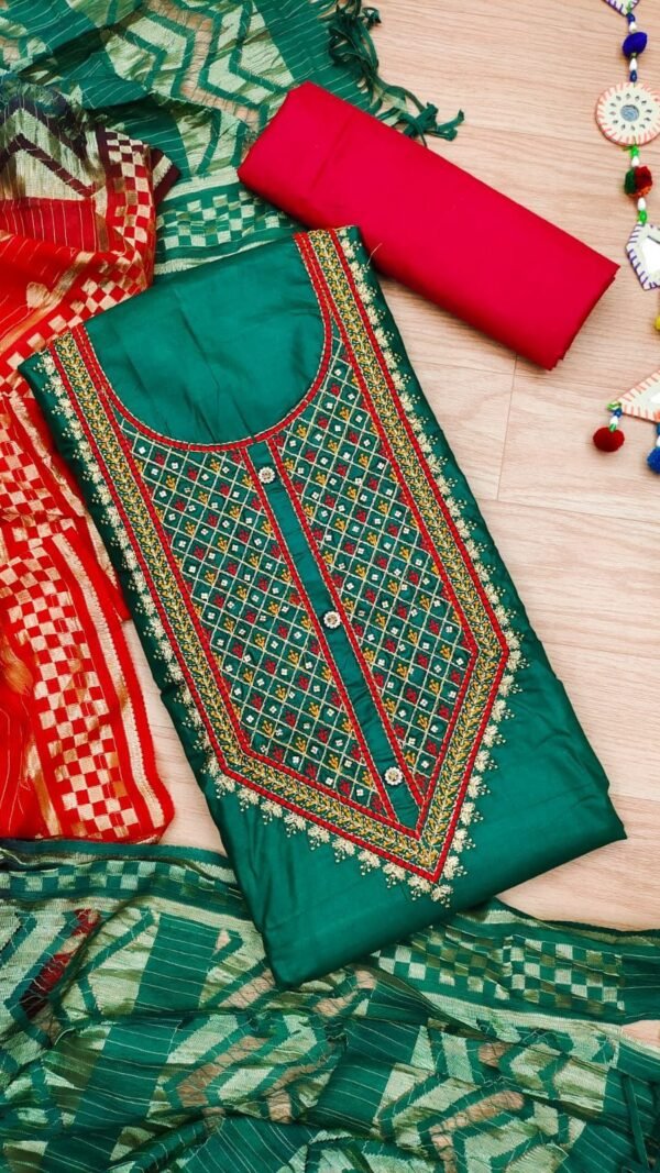 Cotton Multi Neck Work with Fancy Diamonds Non Catalog 02