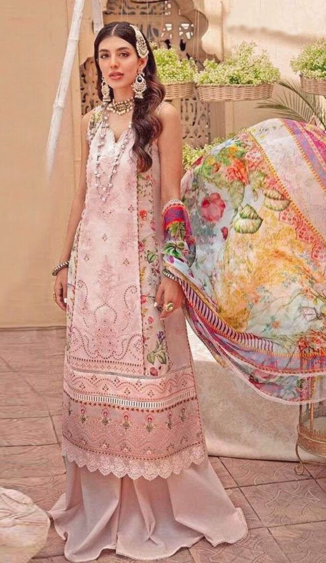 New Pakistani Lawn Cotton Heavy Embroidered Suits 02