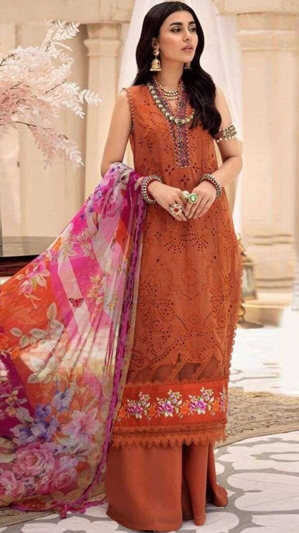 New Pakistani Lawn Cotton Heavy Embroidered Suits 01