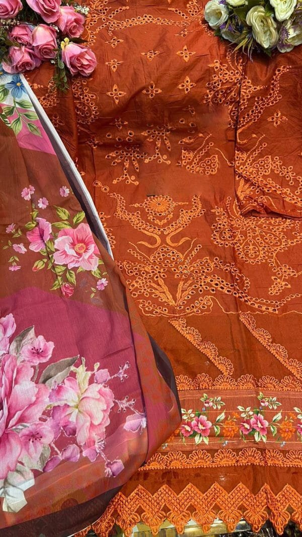 New Pakistani Lawn Cotton Heavy Embroidered Suits 01