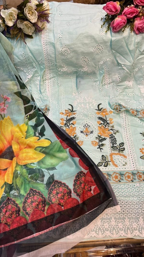 New Pakistani Lawn Cotton Heavy Embroidered Suits 03