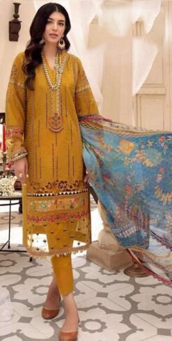 New Pakistani Lawn Cotton Heavy Embroidered Suits 04