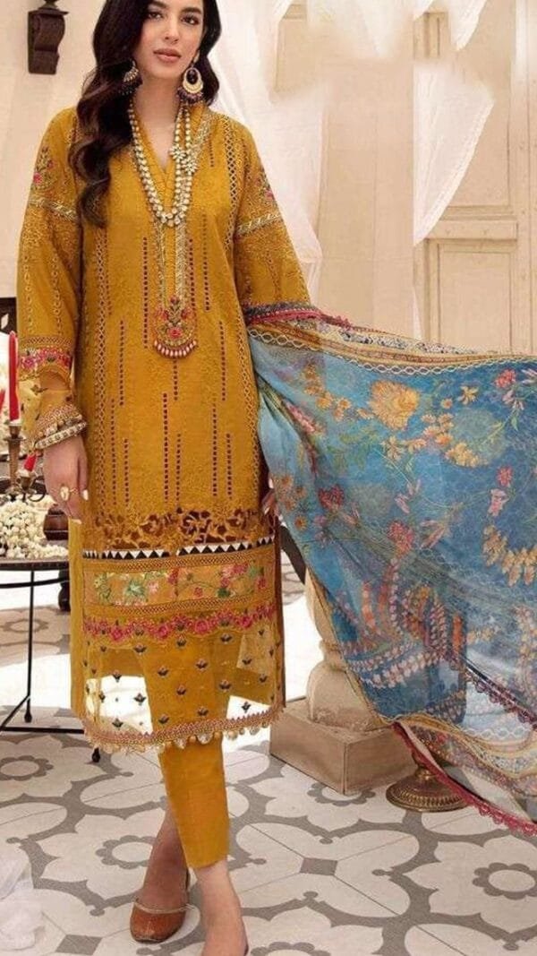 New Pakistani Lawn Cotton Heavy Embroidered Suits 04