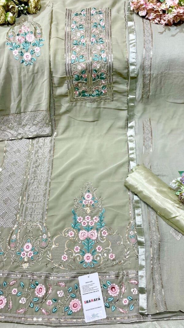 Georgette Embroidered Pakistani Suits with Khatli Handwork 04