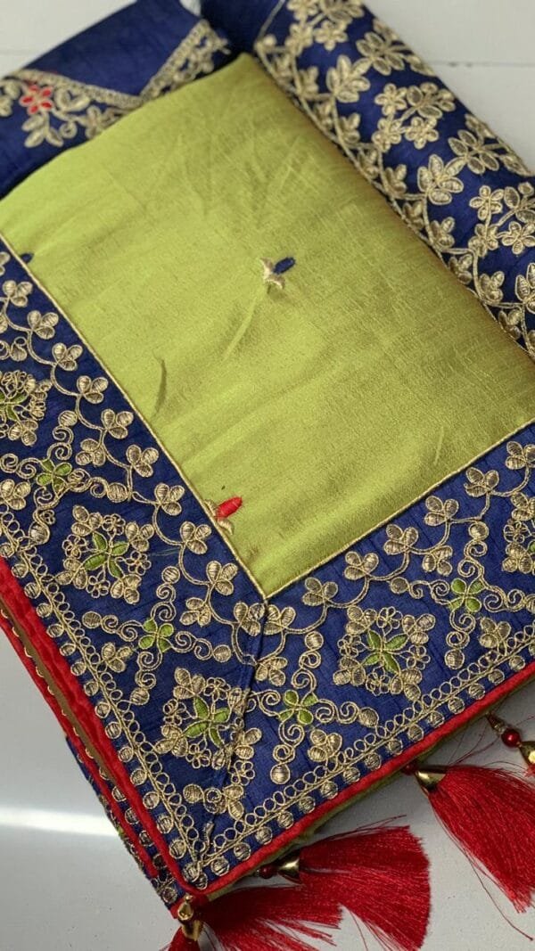 New Royal Look Vichitra Silk Embroidery Saree