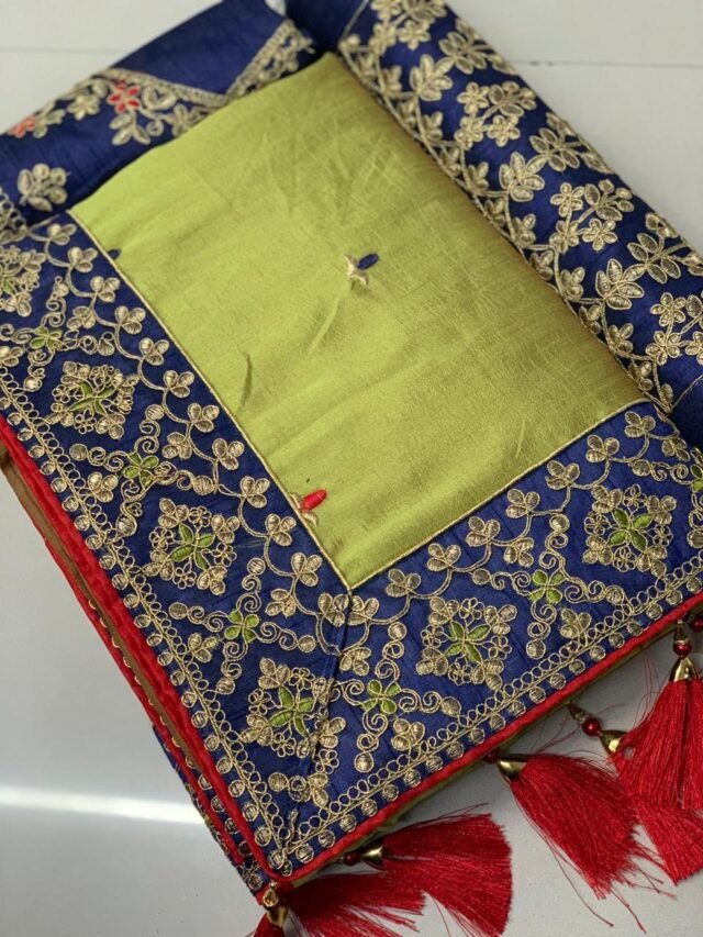 New Royal Look Vichitra Silk Embroidery Saree