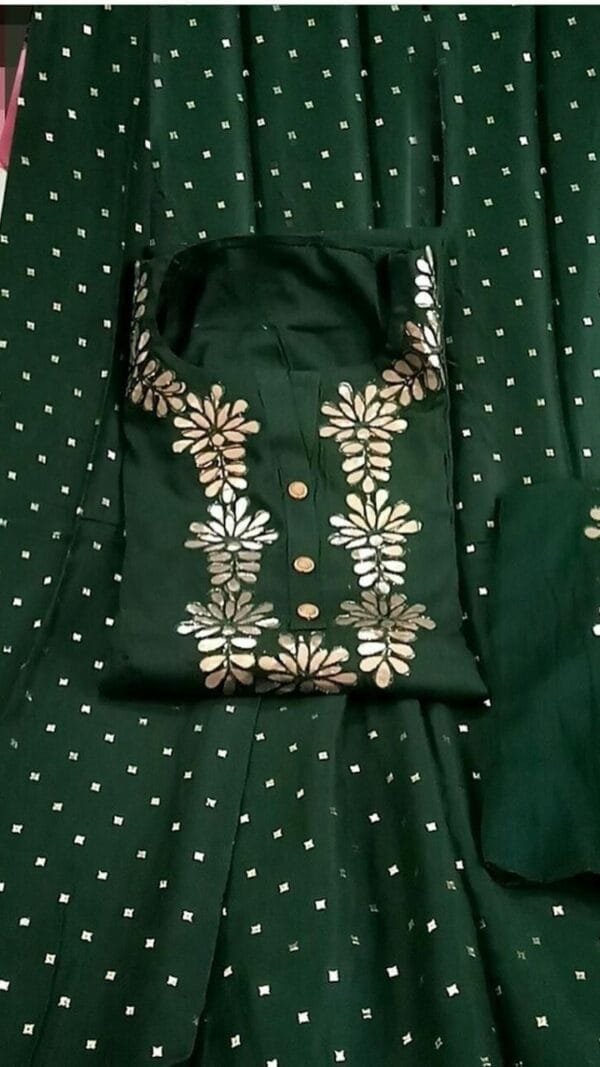 Reyon Semi Stitched Gota Work Suits 04