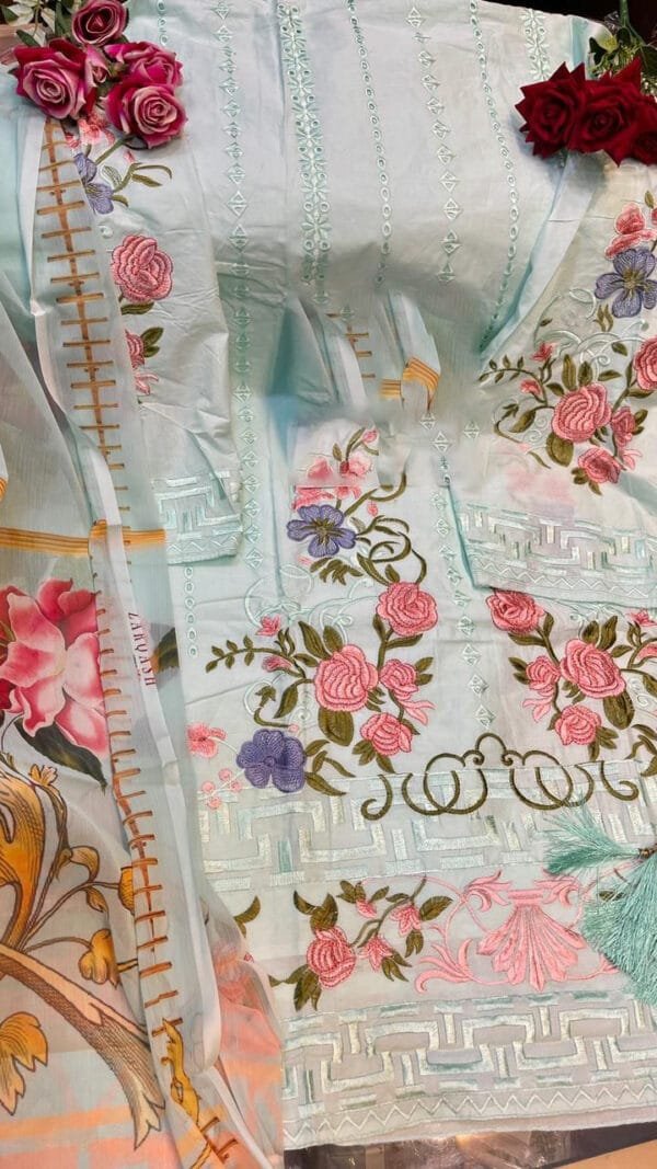 Pakistani Lawn Cotton Heavy Embroidered Suits 03