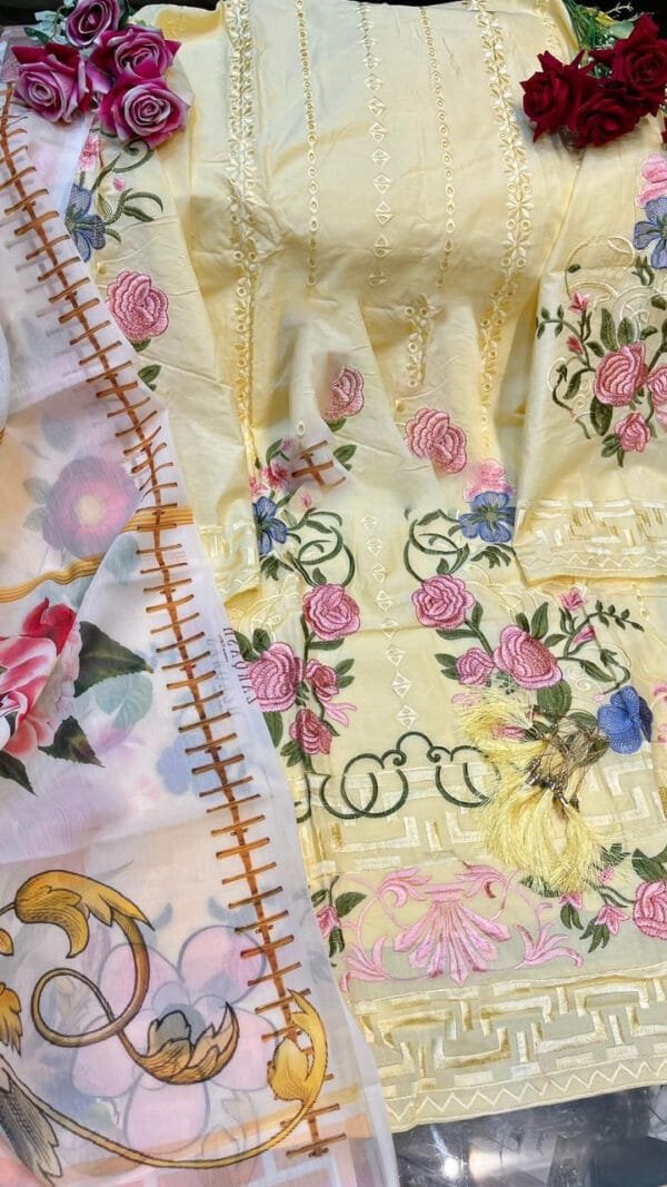 Pakistani Lawn Cotton Heavy Embroidered Suits 04