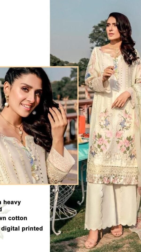 Pakistani Lawn Cotton Heavy Embroidered Suits 05