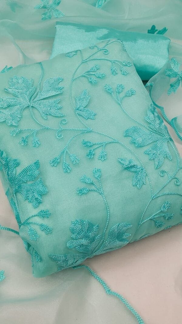 Organza Work Exclusive Dress Material Suit 01