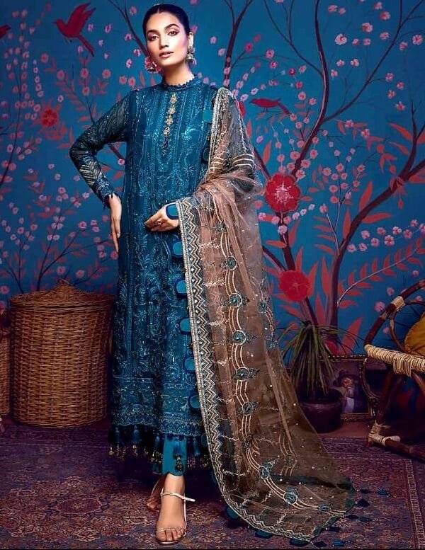 Pakistani New Fox Georgette Design Suits with Embroidery
