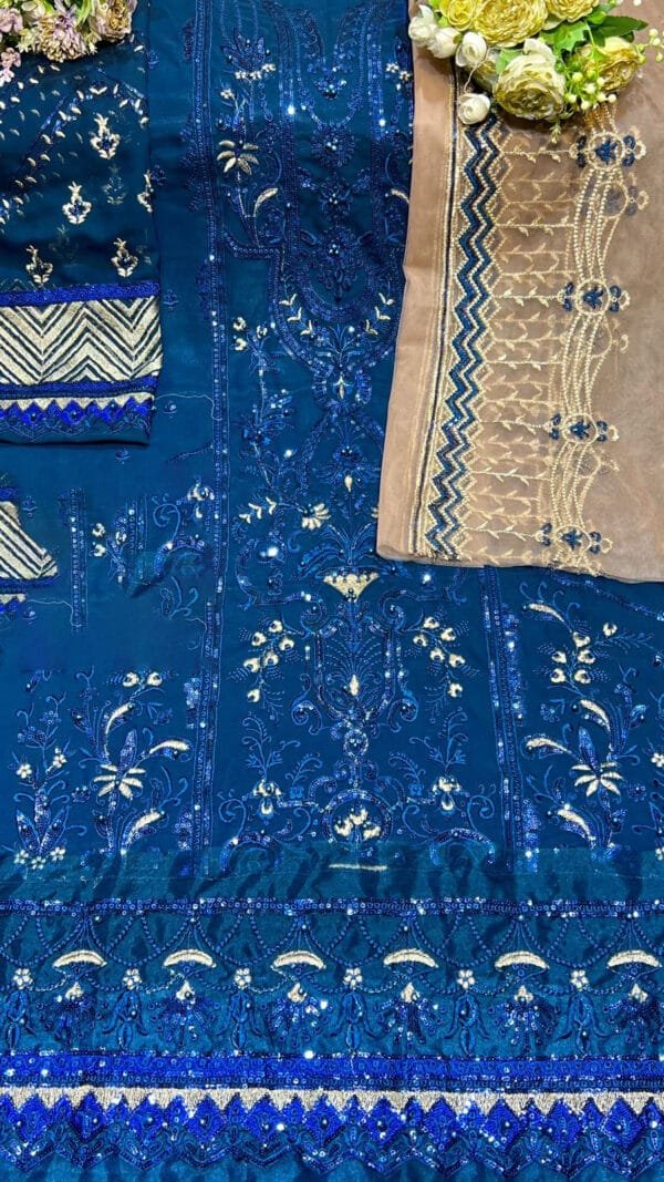 Pakistani New Fox Georgette Design Suits with Embroidery