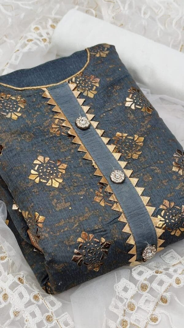 New Dress Material with Neck Work 03