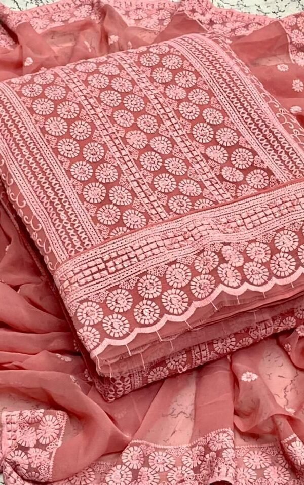 New Georgette Chiffli Work Suits 01