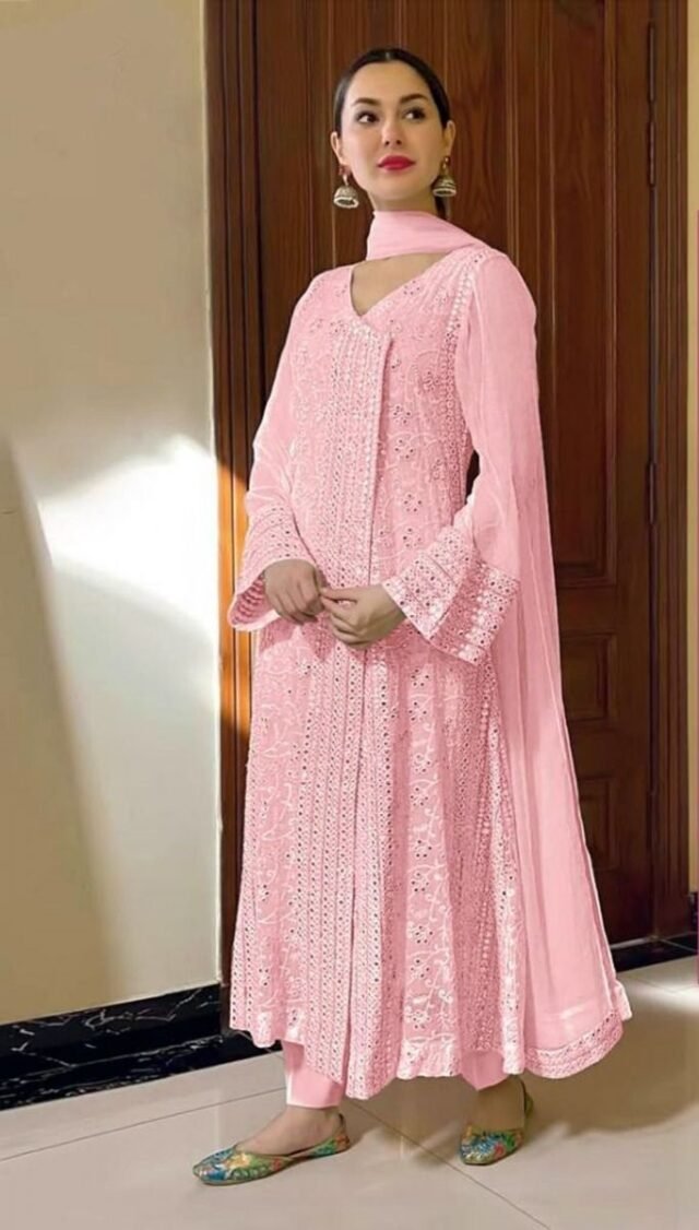 Georgette Embroidery With Pearl Indian Pakistani Suits Online 01