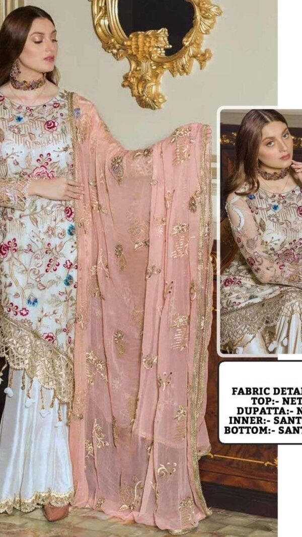 Designer Pakistani Suits Online Butterfly Net With Embroidery 04