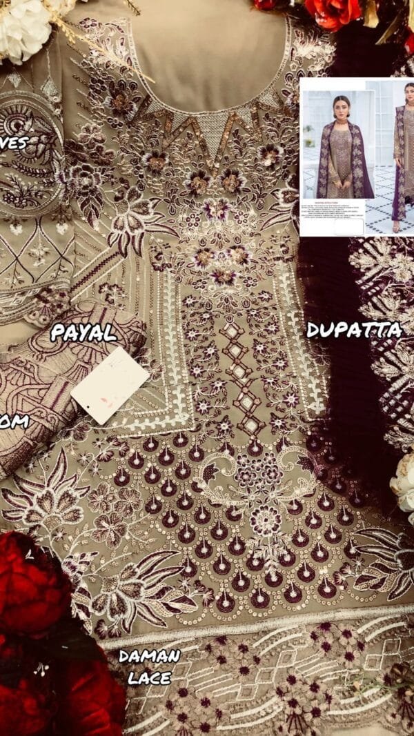 Faux Georgette Embroidered D No 90021 Pakistani Suits Wholesale