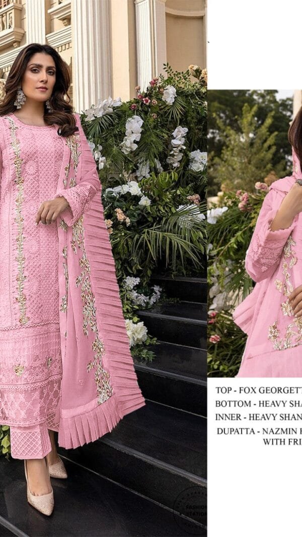 Fox Georgette Pakistani Suits Under 1500 S 50-C