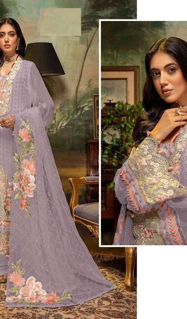 Fox Georgette With Embroidery Dn 23022 Pakistani Suits Wholesalers