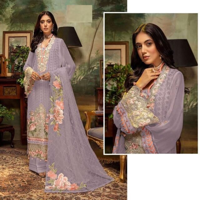 Fox Georgette With Embroidery Dn 23022 Pakistani Suits Wholesalers