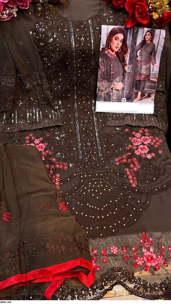 Georgette Embroidered Dn 10010 Pakistani Suits