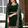 Heavy Georgette Full Stiched Free Size Embroidery Work Suits Dn 8022-A