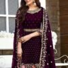 Heavy Georgette Full Stiched Free Size Embroidery Work Suits Dn 8022-C