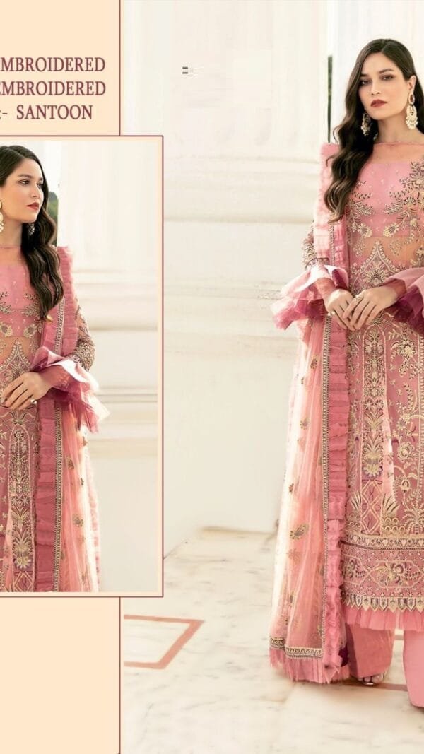 Net Embroidered Wholesale Pakistani Suits Online D No K 1533