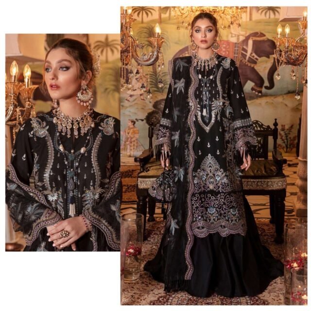 Net Embroidery Work Dn 56083 Pakistani Suits Wholesale India