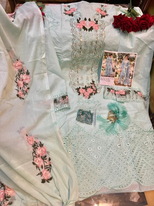 Pakistani Suits Lawn Cotton Embroidery Dn 2040-A
