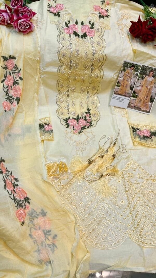 Pakistani Suits Lawn Cotton Embroidery Dn 2040-C