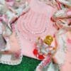 Light Pink Cotton Dress Material with Embroidery Work