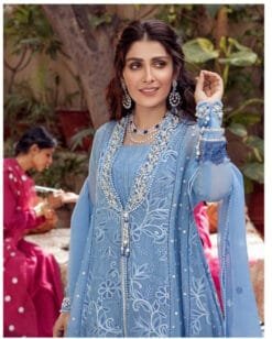 Pakistani Suit Design Online Dark Blue Colour Suit