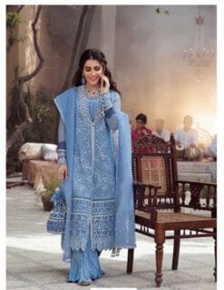 Pakistani Suit Design Online Dark Blue Colour Suit
