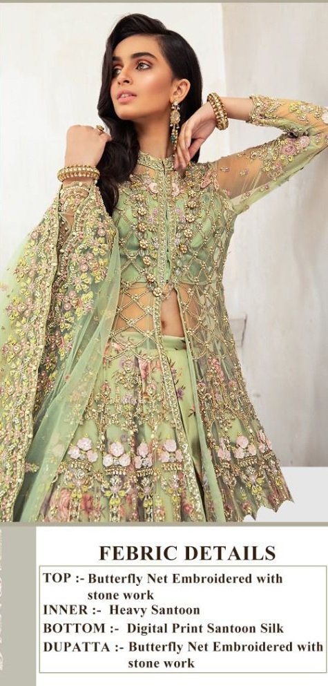 Single Piece Pakistani Suits Online Pista Green Suit