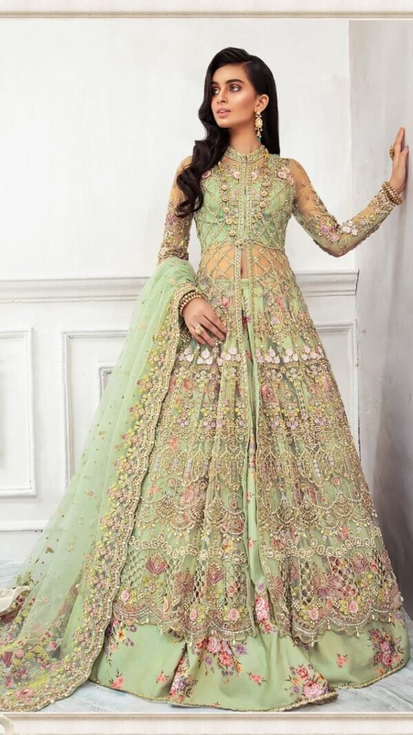 Single Piece Pakistani Suits Online Pista Green Suits