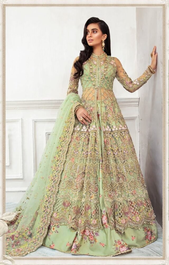 Single Piece Pakistani Suits Online Pista Green Suits