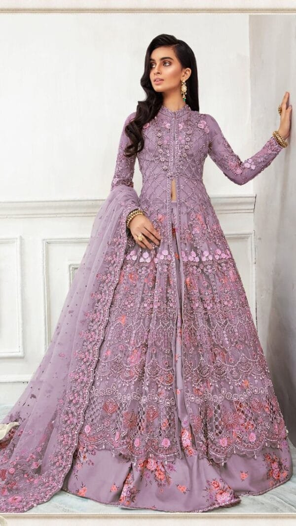 Single Piece Pakistani Suits Online Purple Suit