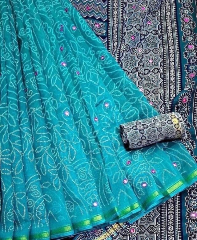 Buy Best Bandhej Saree Online - Bandhani Saree