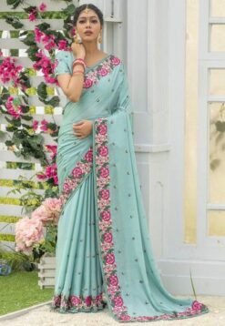 Buy New Sarees Embroidery Work - Sarees Georgette