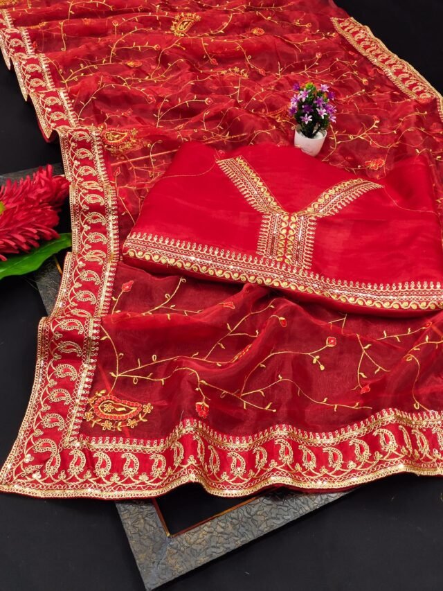 Online Sarees Embroidery Work - Sarees Designer