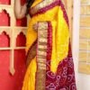 Online Shopping Yellow Saree - Bandhani Saree