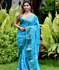Saree With Blouse Online – Bandhani Saree