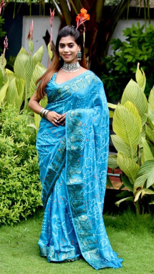 Saree With Blouse Online – Bandhani Saree