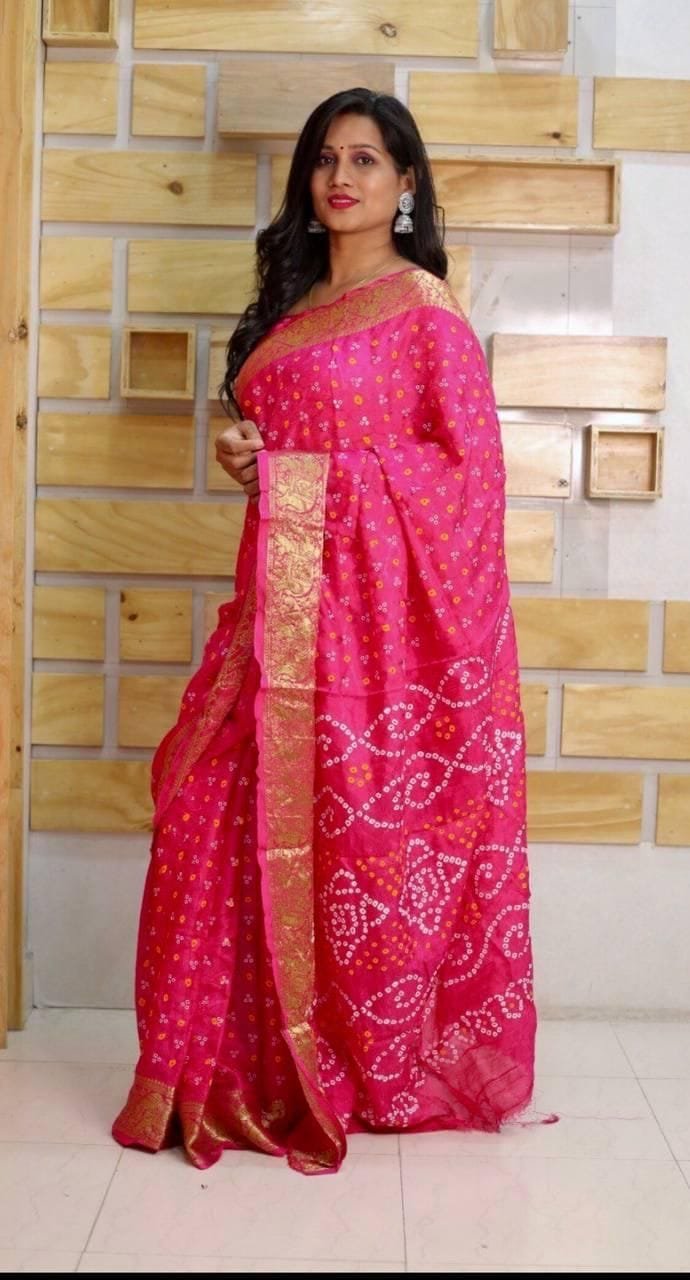 Sarees Online One Home Delivery - Bandhani Saree